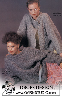 DROPS 1-19 - DROPS jumper in Aran pattern in “Ardesia”. Size M.