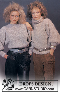 DROPS 1-21 - DROPS jumper with 3 neck alternatives in “Ardesia”. Size  S - M.