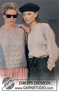 DROPS 1-8 - DROPS long sleeved jumper in “Verbasco”. Size  M.
