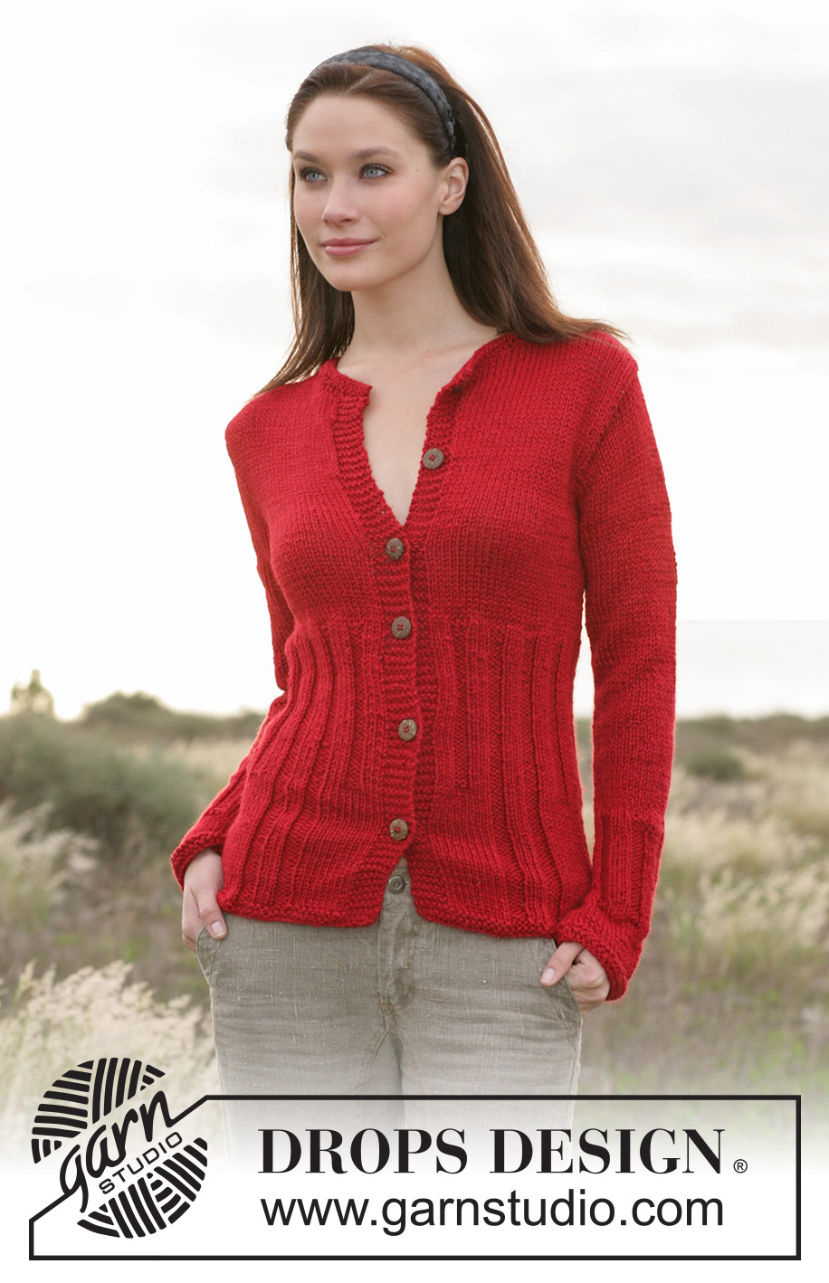 Gillian Cardigan / DROPS 100-2 - DROPS jakke med vrangbord i ”Silke Alpaca”. Str S-XXL