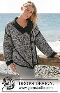 Ready for Paris / DROPS 101-20 - DROPS large jacket knitted in several parts with 2 strands of Alpaca”