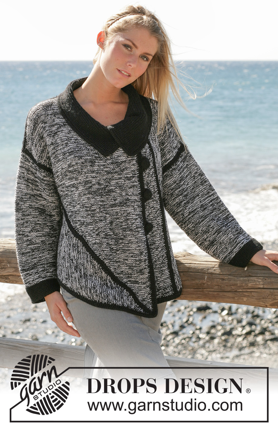Ready for Paris / DROPS 101-20 - DROPS large jacket knitted in several parts with 2 strands of Alpaca”