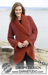 Aine / DROPS 104-23 - Saco DROPS en 2 hilos “Alpaca” con aumento para las mangas.  Resorte ancho en “Alpaca” y “Vivaldi”.  Talla S a XXXL