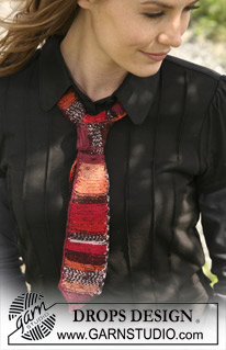 DROPS 104-3 - Crochet DROPS tie in “Fabel”