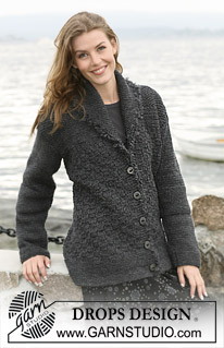 DROPS 104-39 - Saco con textura DROPS en “Alaska”.  Tallas:  S – XXXL
