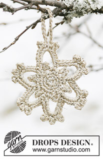 Flocon / DROPS 104-44 - Christmas Star in ”Cotton Viscose” and ”Glitter”
