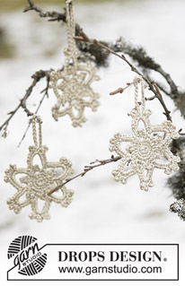 Flocon / DROPS 104-44 - Christmas Star in ”Cotton Viscose” and ”Glitter”