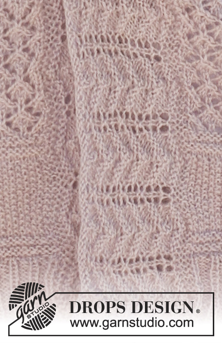 DROPS 106-10 - DROPS jacket in “Alpaca” with stripes in textured patterns. Size S – XXXL