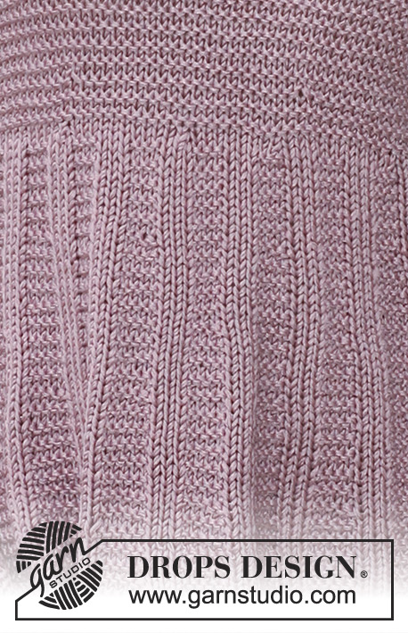 Honestly / DROPS 107-2 - DROPS Top i 2 tråde ”Cotton Viscose”. Str XS - XXL.