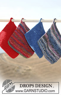 DROPS 107-34 - DROPS gryteklut med innfelt hempe i ”Muskat Soft” eller ”Paris”, 2 tråder.