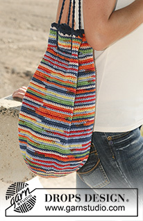 Paint the Desert / DROPS 107-36 - Sombrero y bolso DROPS, en ganchillo, en “Muskat Soft”.
