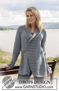 DROPS 108-12 - DROPS jacket with tie-strings in 2 threads “Alpaca”. Size S - XXXL.