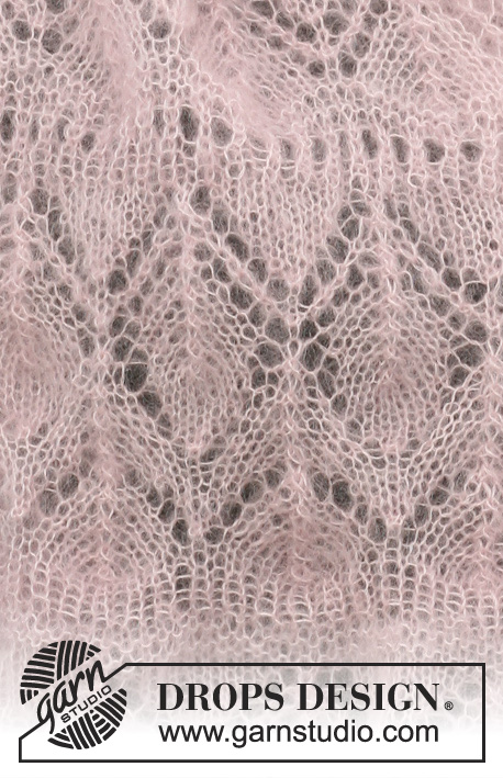 DROPS 108-4 - DROPS Schal und Pulswärmer in „Kid-Silk”.