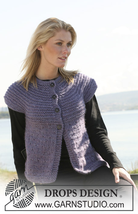 modèle gilet manches courtes à tricoter