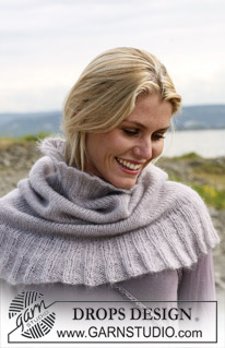 Senna / DROPS 108-53 - DROPS Kragen mit Bündchen in „Kid Silk” mit 2 Fäden gestrickt.