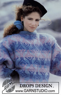 DROPS 11-19 - DROPS jumper with pattern borders in “Vienna”. 