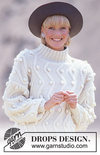 Snøkuler / DROPS 11-4 - DROPS jumper with bobble pattern in “Alaska” or Air