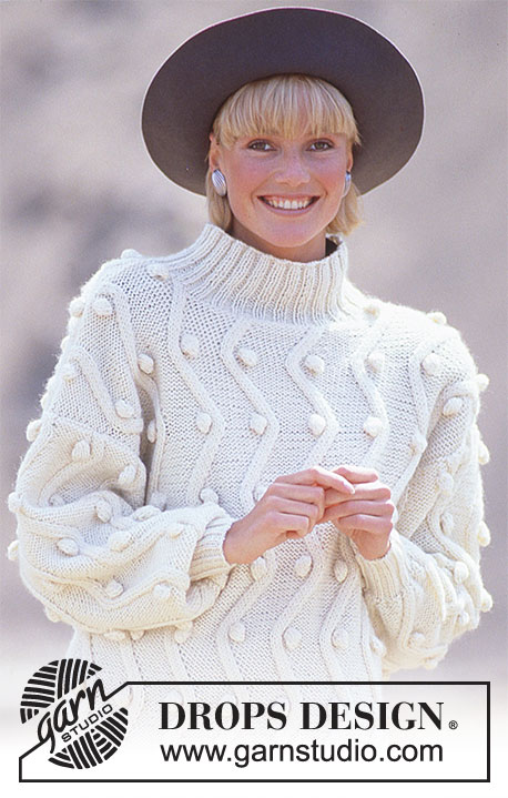 Snøkuler / DROPS 11-4 - DROPS jumper with bobble pattern in “Alaska” or Air