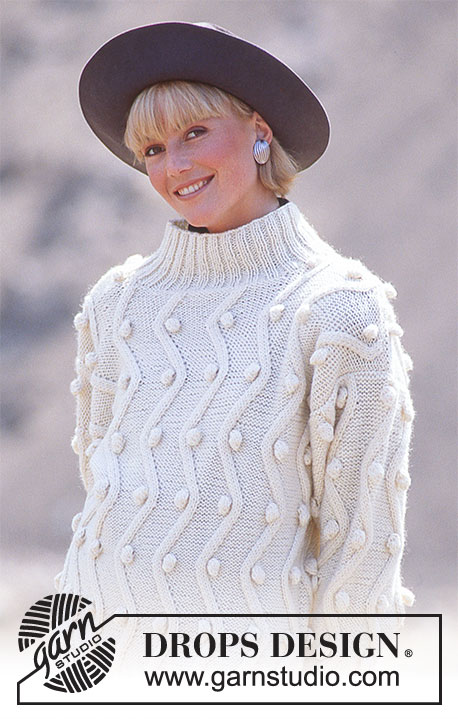 Snøkuler / DROPS 11-4 - DROPS jumper with bobble pattern in “Alaska” or Air