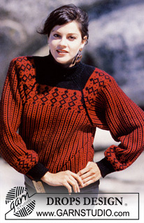 DROPS 11-6 - DROPS patterned jumper with raglan sleeve in “Karisma”. Size S - L. 