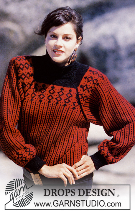 DROPS 11-6 - DROPS patterned jumper with raglan sleeve in “Karisma”. Size S - L. 