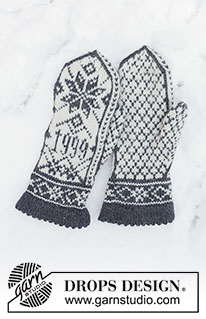 DROPS 110-38 - Knitted DROPS mittens for men with pattern in ”Karisma”. Yarn alternative ”Merino Extrafine”.