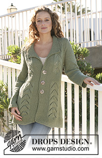 Arundel / DROPS 111-15 - Knitted DROPS jacket with pattern in ”Paris”. Size S - XXXL.