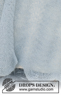 Vénitienne / DROPS 111-39 - DROPS sjal med hullmønster i ”Kid Silk”.