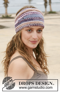 Berry Trails Headband / DROPS 112-41 - DROPS pannebånd i ”Fabel”.