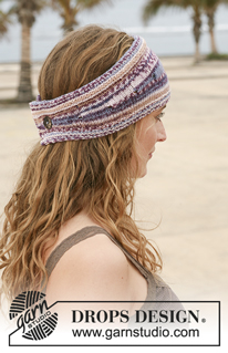 Berry Trails Headband / DROPS 112-41 - DROPS pannebånd i ”Fabel”.