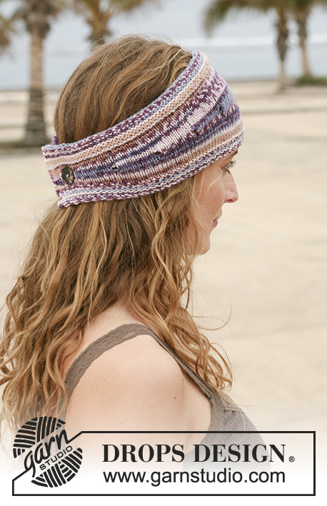 Berry Trails Headband / DROPS 112-41 - DROPS pannebånd i ”Fabel”.