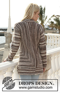 City Explorer / DROPS 113-8 - DROPS vest gebreid van zijkant naar zijkant in ribbelst van ”Fabel”. Maat S - XXXL.