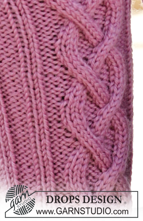 Twisted Sister / DROPS 117-28 - DROPS sockor med flätor i ”Karisma”.