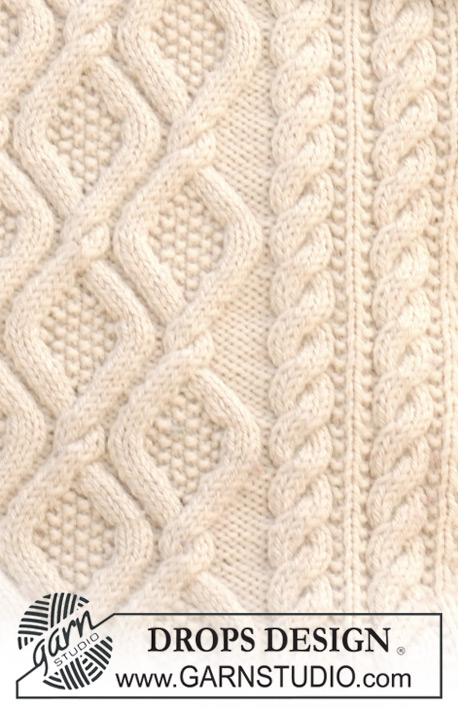 Cabled Hide Away / DROPS 117-50 - Gebreide DROPS kussenhoes met kabels van ”Alaska”.
