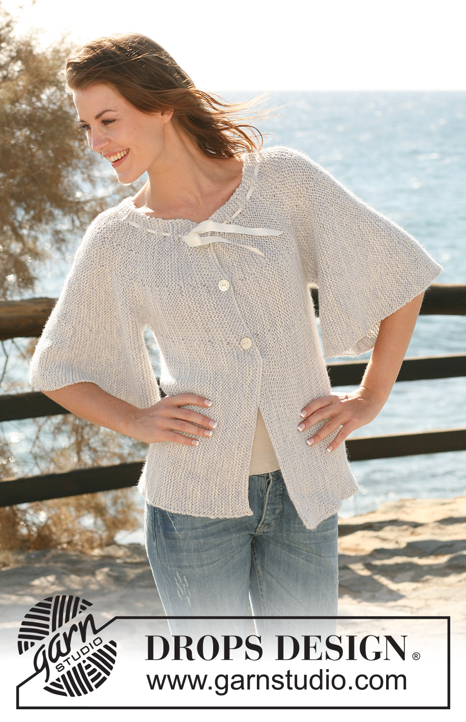 Tread Lightly / DROPS 118-36 - Saco DROPS tejido de lado a lado en 2 hilos “Alpaca”.  Talla S – XXXL
Diseño DROPS:  Patrón No. Z-499
