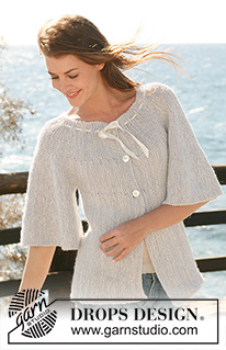 Tread Lightly / DROPS 118-36 - Saco DROPS tejido de lado a lado en 2 hilos “Alpaca”.  Talla S – XXXL
Diseño DROPS:  Patrón No. Z-499

