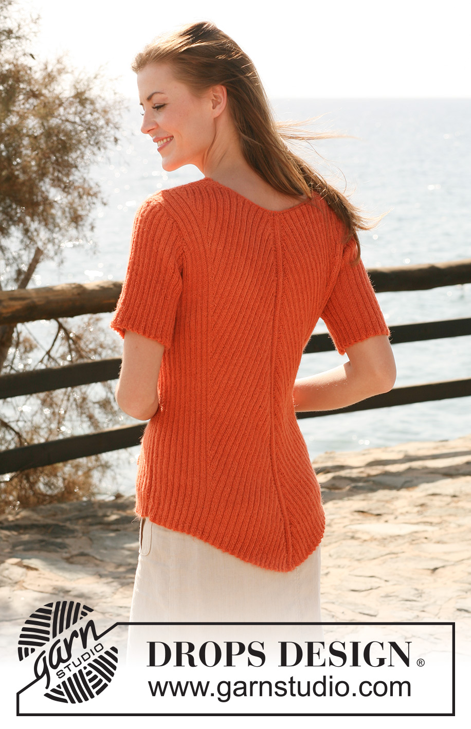 Back To Me / DROPS 119-3 - DROPS jacket in rib with short sleeves in ”Alpaca”. Size S-XXXL