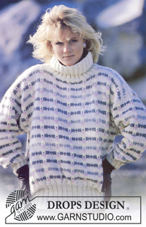 DROPS 12-11 - DROPS jumper with turtle neck in “Alaska”. Size S-L.