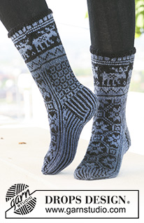 Christmas Socks & Slippers / DROPS 121-3