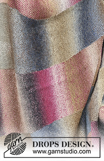Delight Plates / DROPS 124-17 - Knitted DROPS blanket in ”Delight”.