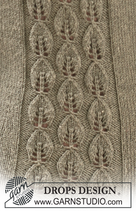 Misty vines / DROPS 125-2 - Knitted DROPS sleeveless top with leaf pattern in ”Karisma”. Size S - XXXL.