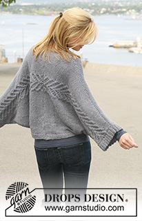 DROPS 125-29 - DROPS jakke strikket fra side til side med snoning i 2 tråde ”Alpaca”.  Str S - XXXL.