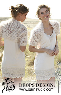 For Life / DROPS 127-24 - Bolero DROPS, de punto, con patrón de calados en “Vienna” o “Melody”. Talla: S – XXXL.
