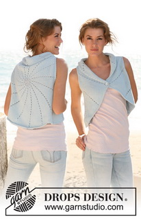 Merry-go-round / DROPS 128-10 - Knitted DROPS circular vest in Paris. 
Size: S - XXXL. 
