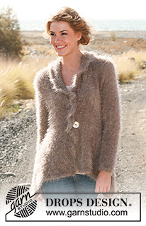 Gentle Hug / DROPS 128-20 - Knitted DROPS jacket, worked top down with extra width in ”Symphony”. 
Size: S - XXXL.
