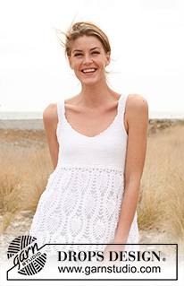 Talk Pineapple / DROPS 128-25 - Crochet DROPS top in ”Safran”. Size: XS - XL.