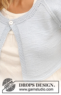 It's June / DROPS 128-34 - Knitted DROPS short sweater with raglan sleeves in Merino Extra Fine. 
Size: S - XXXL.
