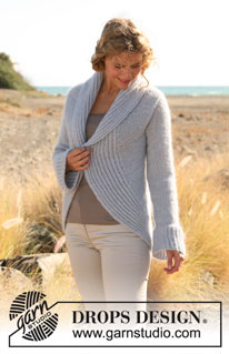 Lizzie Jay / DROPS 129-38 - DROPS Kreisjacke in ”Alpaca” und ”Vivaldi”. Grösse S bis XXXL.