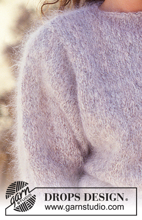 Dulce Lavanda / DROPS 13-6 - Knitted jumper in 1 strand DROPS Magia or 2 strands DROPS Brushed Alpaca Silk. Size S – L.