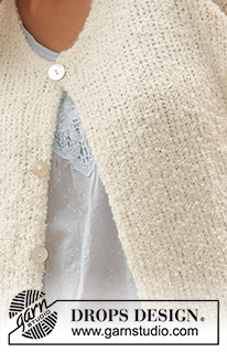 Soft Joy / DROPS 130-27 - Knitted DROPS jacket in ”Alpaca Bouclé” or DROPS ♥ You #3. Size: S - XXXL.